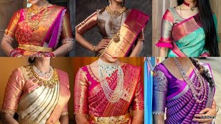 Designer Silk Saree Blouse Designs  25 Amazing Blouse Work Designs For Pattu Sarees [upl. by Finah139]