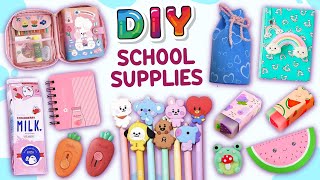 12 DIY School Supplies Ideas and Hacks  Get Ready for School [upl. by Kcirdet]