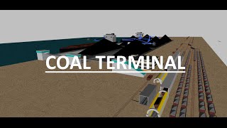 Coal terminal Rail car unloading station Anylogic [upl. by Aderfla239]