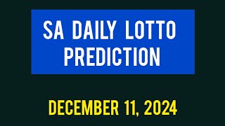 Sa Daily Lotto Prediction 11 December 2024  Daily Lotto Prediction for Today [upl. by Otsedom]