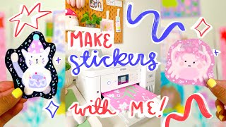 studio vlog✨ epson ecotank 2850 unboxing and set up making stickers and prints [upl. by Nickles]