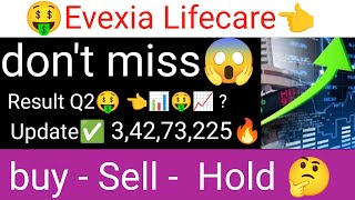 Evexia Lifecare share latest update Evexia Lifecare Result Q2 update Evexia Lifecare share analysis😨 [upl. by Esenej]