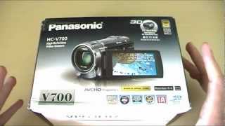 Panasonic HCV700 HD Camcorder Unboxing  v700 vs v720 specs [upl. by Tirb]