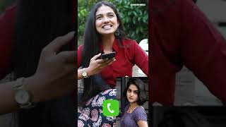 MAMITHA BAIJU  LIVE PHONE CALL TO ANASWARA RAJAN GINGER MEDIA  shorts [upl. by Girand]