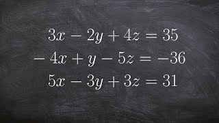 Solve a system with three variables [upl. by Nai]