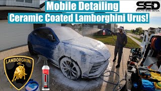 Mobile Detailing Ceramic Coated Lamborghini Urus detailing ceramiccoating mobiledetailing exotic [upl. by Janka67]