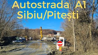 AUTOSTRADA A1 SIBIU  PITEȘTITRONSON 4 Zona tunelului Momaia [upl. by Base]