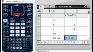 Algebra II TINspire Quadratic and Exponential Regression [upl. by Adeuga560]