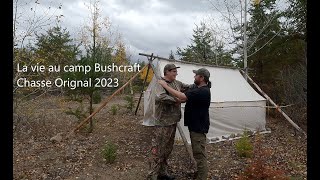 La vie au camp Bushcraft  Chasse Orignal 2023 [upl. by Ardnaiek]