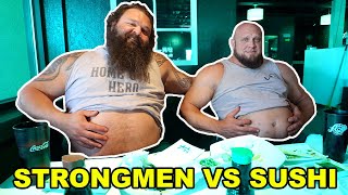 Strongman VS Strongman Sushi Food Challenge [upl. by Mapel]