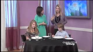 Mannners and Etiquette • Teach Children Table Manners on WCNC • Aimee Symington [upl. by Mapel]