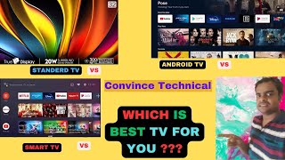 Difference between smart tv and android tv  Android TV vs Smart TV vs Standard Tv  WHICH IS BEST [upl. by Severen356]