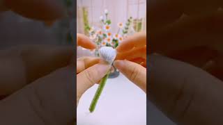 flores de margarita con limpiapipas Handmade diy pipe cleaner daisy flowers [upl. by Akinas]