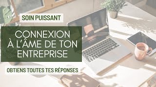 SOIN PUISSANT spécial entrepreneurs  Connexion à lÂme de ton Entreprise [upl. by Yadahs167]