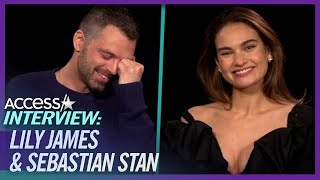 Sebastian Stan Blushed Over Lily James Pamela Anderson Transformation [upl. by Saxet169]