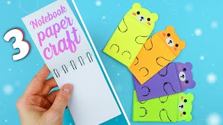 3 DIY Notebook craft ideas  How to make paper notebook  Paper craft [upl. by Dazraf]