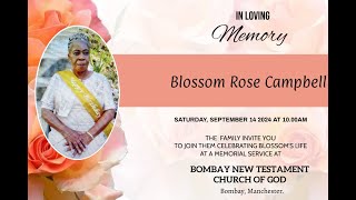 BLOSSOM ROSE CAMPBELL  FUNERAL SERVICE [upl. by Cogen]