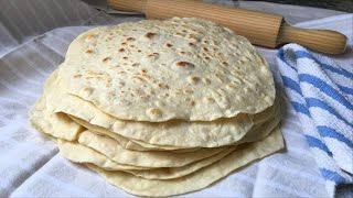 Tortillas de harina de trigo muy fáciles para fajitas burritos quesadillas [upl. by Almeeta]