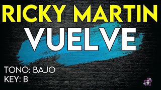 Ricky Martin  Vuelve  Karaoke Instrumental  Bajo [upl. by Nueormahc]