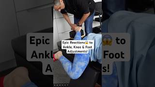 Epic Reactions to Ankle Knee amp Foot Asjustments chiropractic shorts [upl. by Aihsenak31]