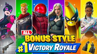 Winning With EVERY Season 4 BONUS Style in Fortnite [upl. by Safir]