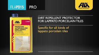 FILAPD15  how to protect lappato porcelin tiles from dirt  professional application [upl. by Ocinemod]