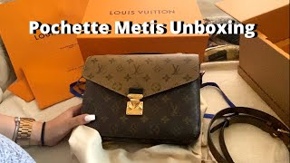 I got a returned item  Louis Vuitton Pochette Metis Reverse Unboxing 2022 [upl. by Leith]