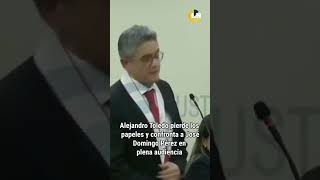 Alejandro Toledo pierde los papeles y confronta al fiscal José Domingo Pérez [upl. by Ynafets]