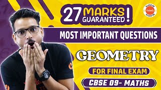 Guaranteed 27 Marks 🔥 Most Important Questions from GEOMETRY  Class 9 Maths  CBSE 2024 [upl. by Lefkowitz]