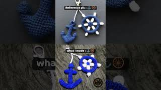 Crochet Anchor Keychain ⚓ 🛞 crochet handmade diy crocheting ytshorts shorts youtubeshorts [upl. by Onibag]