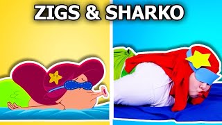 Protect Marinas Sleep  Zig amp Sharkos Funniest Moments  Parody With Zero Budget  Woa Parody [upl. by Tiraj]