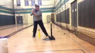 Softball Hitting Leg Drive Weight Transfer Cone Drill Winning Softball [upl. by Mafala]