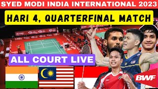 🔴 Day 4  Syed Modi India International 2023  Quarterfinal Match  All Court Live [upl. by Yecac]