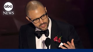 Oscars 2024 American Fiction writer Cord Jefferson accepts award for Best Adapted Screenplay [upl. by Searcy]