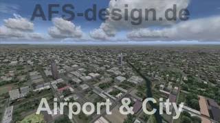 AFSdesignde  Airport amp City sceneries  FSX  Steam  FS2004 [upl. by Novar]