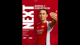 Arsenal Women vs Rosenborg BK UEFA Womens Champions League qualifier [upl. by Idnib]