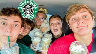 TRYING STARBUCKS CHRISTMAS DRINKS  VLOGMAS 4 [upl. by Israeli357]