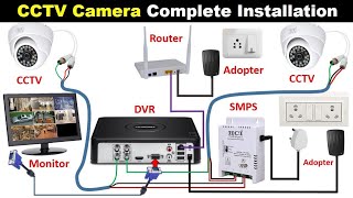 CCTV Camera Complete Installation with DVR TheElectricalGuy [upl. by Sankaran]