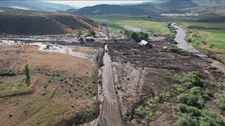 One lane of Highway 20 in eastern Oregon reopens after debris slides [upl. by Rehctelf]