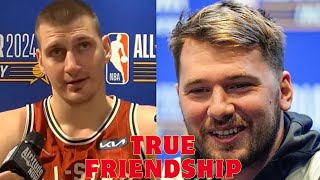 Luka Doncic and Nikola Jokic Friendship is Heartwarming 💖🤝 [upl. by Aeynod]