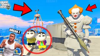 SIREN HEAD amp PENNYWISE Playing HIDE AND SEEK In Gta 5 shinchan and franklin  hide n seek gta 5 mods [upl. by Danyluk]