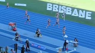 200m U18 Women Final Australian all schools Championships QSAC 7 December 2024 Missed start [upl. by Samalla]