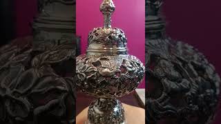 Antique Silver Plated Article Incense Pot rare antique silverware [upl. by Emarej]