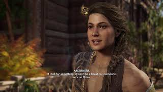 Assassins Creed Odyssey  The Lykaon Wolf Deliver The Pelts To Daphnae Dialogue Cutscene 2018 [upl. by Coheman338]