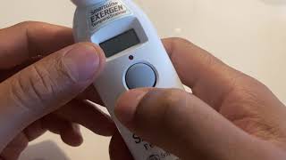 Exergen Smart Glow Thermometer  How to change from Celsius to Fahrenheit [upl. by Yentirb]