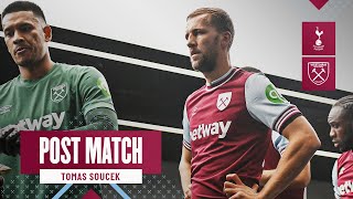 Tottenham Hotspur 41 West Ham  Tomáš Souček  Post Match Reaction [upl. by Adamis]