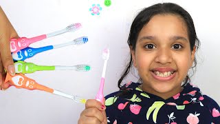 Brush Your Teeth Kids Song Nursery Rhymes learn colors with brush [upl. by Ennaed904]