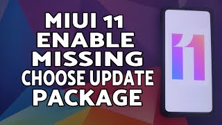 MIUI 11  How to Enable Missing Choose Update Package  No Root [upl. by Lalittah149]