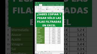 Como COPIAR y PEGAR FILAS OCULTAS en EXCEL excel shorts cursoexcel cursodeexcel excelgratis [upl. by Beatrice]