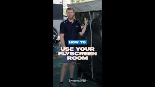 How to setup the flyscreen room over the Fiamma awning in your Frontline Campervan [upl. by Leora828]